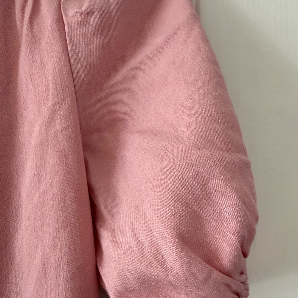 Pink Maxi Dress with Lace Trim - Picture 6 of 9